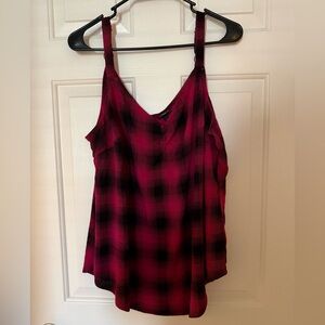 Torrid Sophie black and pink plaid tank women’s plus size 2